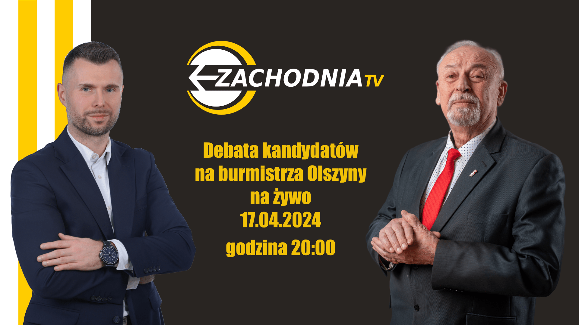 Debata wyborcza kandydatów na burmistrza Olszyny na żywo zachodnia tv