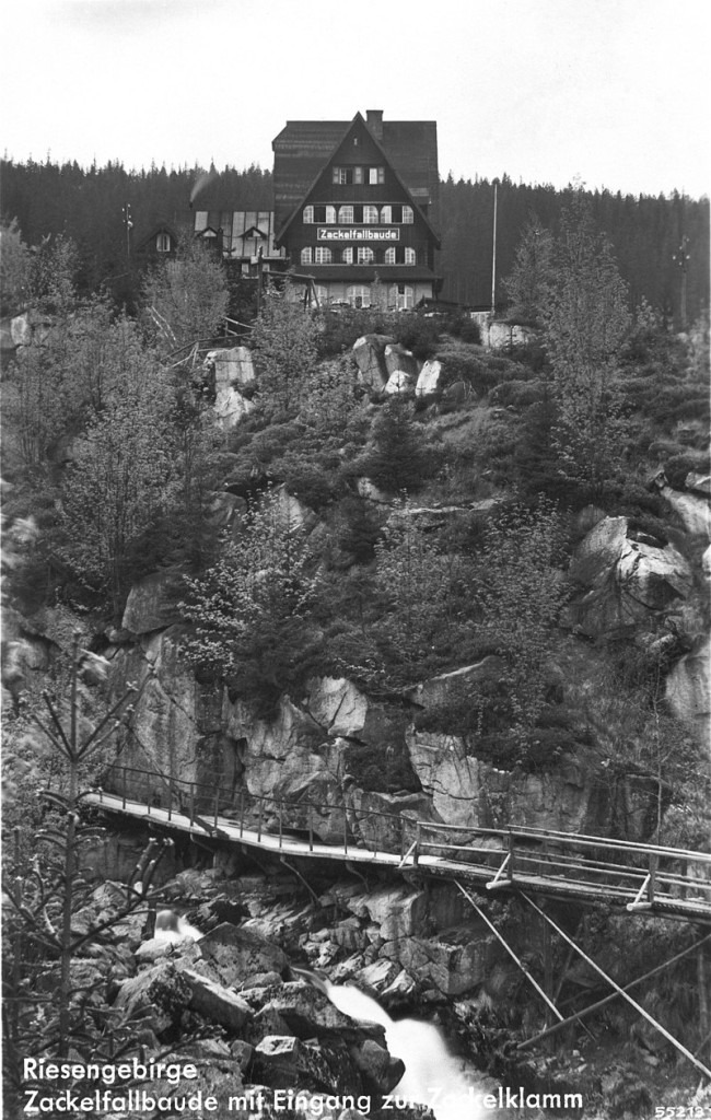 Szrenica, dawne schronisko Zackelfallbaude