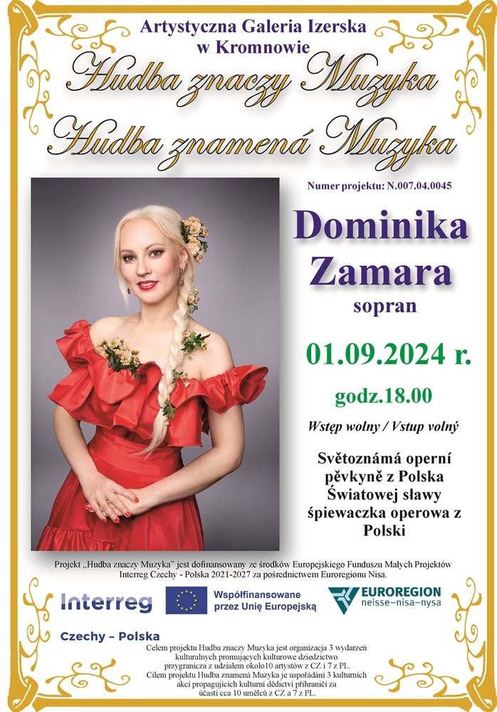 Dominika Zamara - koncert w Kromnowie - plakat wydarzenia