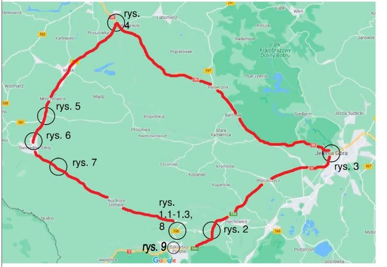 zamknięta droga przy zakręcie śmierci w Szklarskiej Porębie - objazd