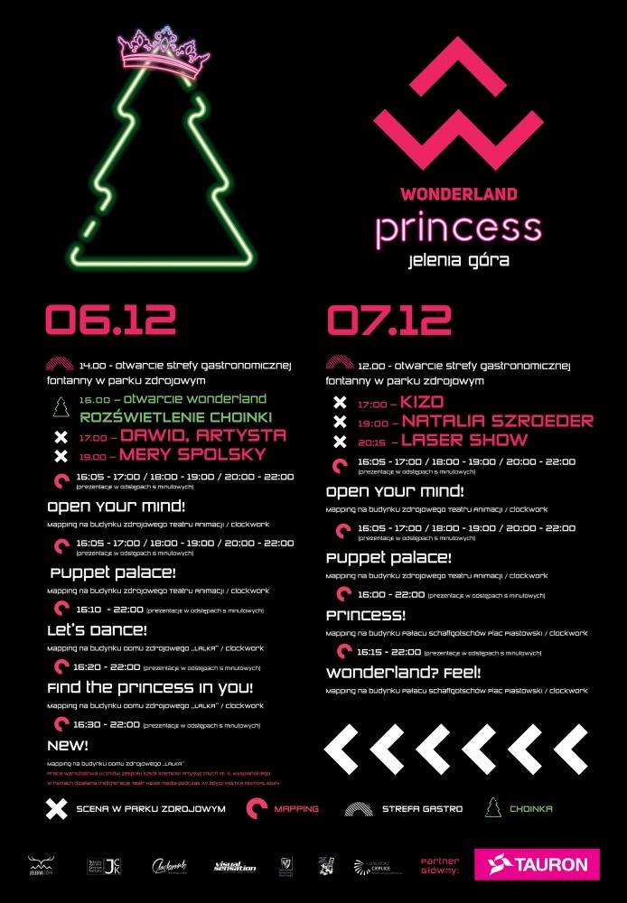 program festiwal światła princess wonderland