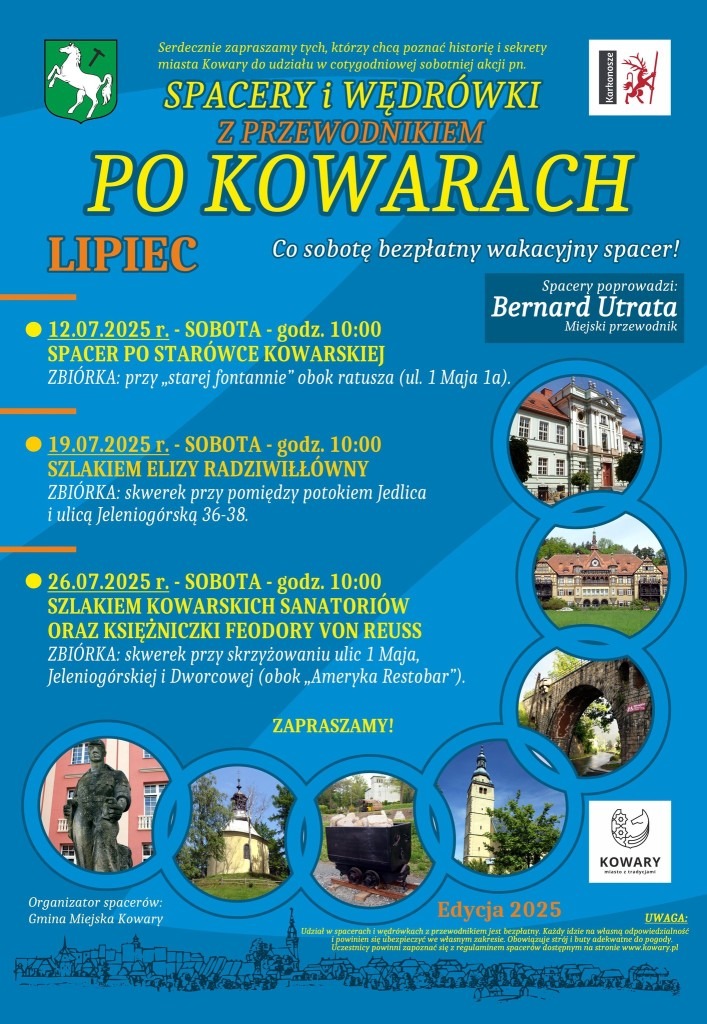 spacery po Kowarach z przewodnikiem
