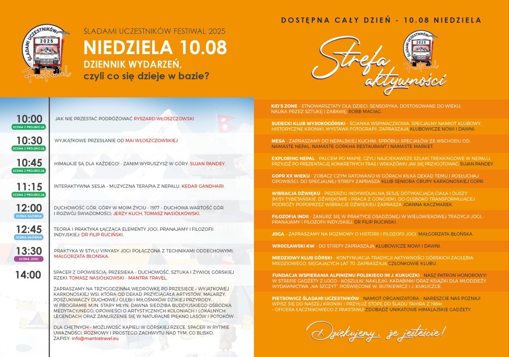 base camp program niedziela