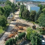 prace remontowe na ulicy karłowicza w jeleniej górze