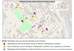 Utrudnienia na skrzyżowaniu Wolności-Lipowa