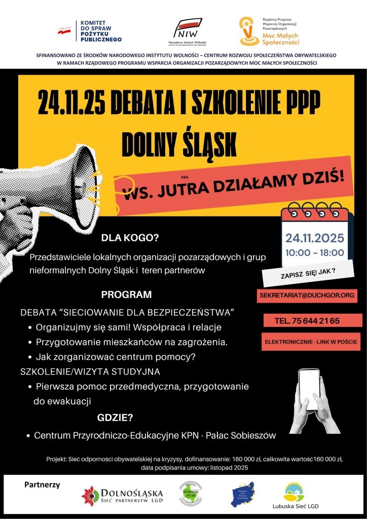 SIECIOWANIE DLA BEZPIECZEŃSTWA plakat