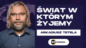 Zdjęcie przedstawia mecenasa Arkadiusza Tetelę gościa programu "Świat w Którym Żyjemy" pod tytułem „Lex Szarlatan”. Mecenas Arkadiusz Tetela obnaża słabość państwa