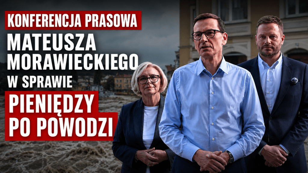 Konferencja prasowa Morawieckiego w Jeleniej Górze