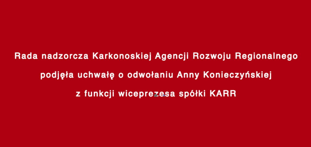 Anna Konieczyńska odwołana